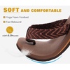image:imageKuaiLu Mens Rubber Flip Flops with Comfortable Arch Support Summer BeachBrownish