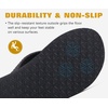 image:imageKuaiLu Mens Rubber Flip Flops with Comfortable Arch Support Summer BeachDull Black