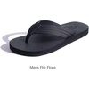 image:imageKuaiLu Mens Rubber Flip Flops with Comfortable Arch Support Summer BeachDull Black