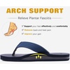 image:imageKuaiLu Mens Rubber Flip Flops with Comfortable Arch Support Summer BeachInk Blue