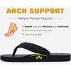 image:imageKuaiLu Mens Rubber Flip Flops with Comfortable Arch Support Summer BeachLight Black