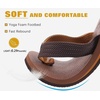 image:imageKuaiLu Mens Rubber Flip Flops with Comfortable Arch Support Summer BeachLight Brown