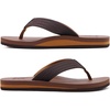 image:imageKuaiLu Mens Rubber Flip Flops with Comfortable Arch Support Summer BeachLight Brown