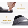 image:imageKuaiLu Mens Rubber Flip Flops with Comfortable Arch Support Summer BeachLight Grey