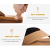 image:imageKuaiLu Mens Rubber Flip Flops with Comfortable Arch Support Summer BeachLight Khaki