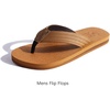 image:imageKuaiLu Mens Rubber Flip Flops with Comfortable Arch Support Summer BeachLight Khaki