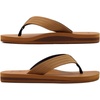 image:imageKuaiLu Mens Rubber Flip Flops with Comfortable Arch Support Summer BeachLight Khaki