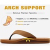 image:imageKuaiLu Mens Rubber Flip Flops with Comfortable Arch Support Summer BeachLight Khaki