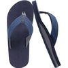 image:imageKuaiLu Mens Rubber Flip Flops with Comfortable Arch Support Summer BeachInk Blue