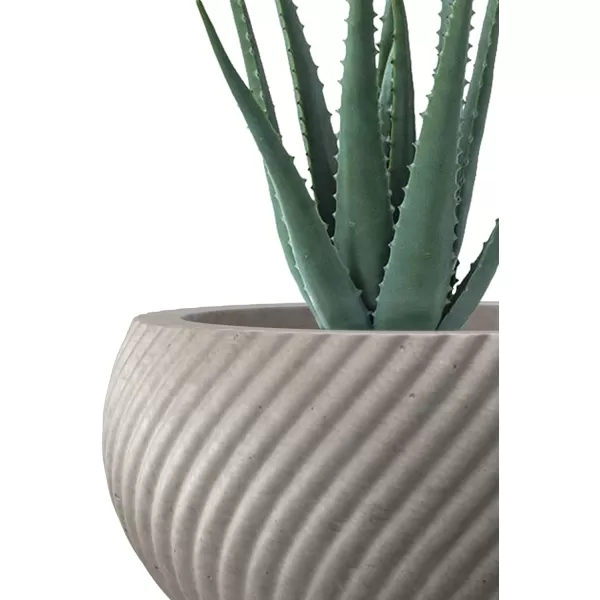 Kante 11.0" 14.9" and 19.6" Dia Round Concrete Planter , Outdoor Indoor Garden Pots for Plant with Draiange Hole and Rubber Plug Weathered Concrete