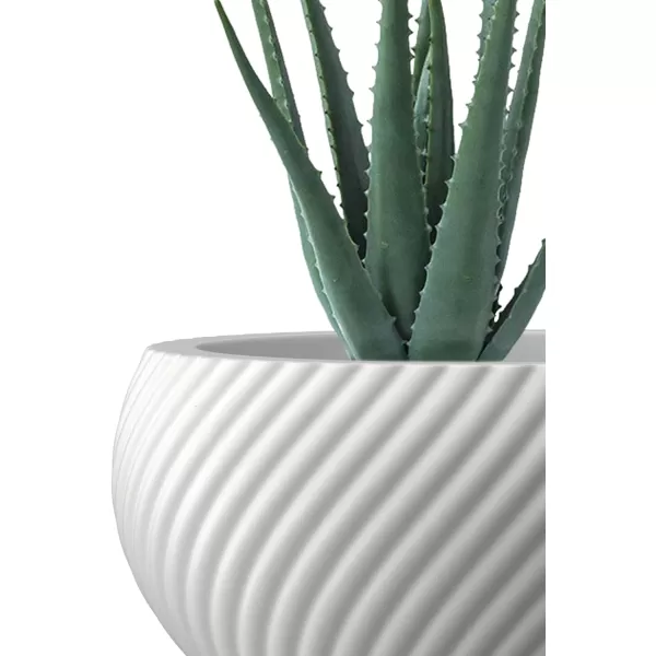 Kante 11.0" 14.9" and 19.6" Dia Round Concrete Planter , Outdoor Indoor Garden Pots for Plant with Draiange Hole and Rubber Plug Weathered Concrete
