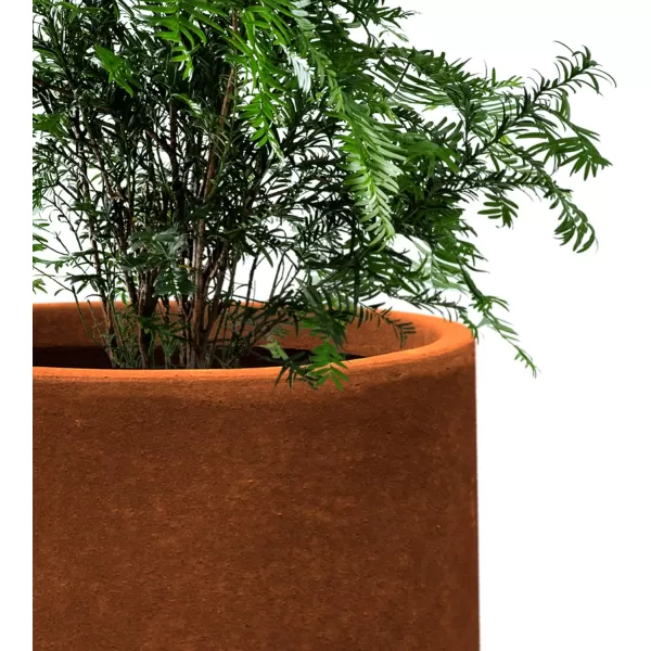 Kante 15.3"+11.6"+8.2" Dia Round Concrete Planter, Large Outdoor Indoor Planter Pots Containers with Drainage Holes and Rubber Plug for Home Garden Patio, Charcoal