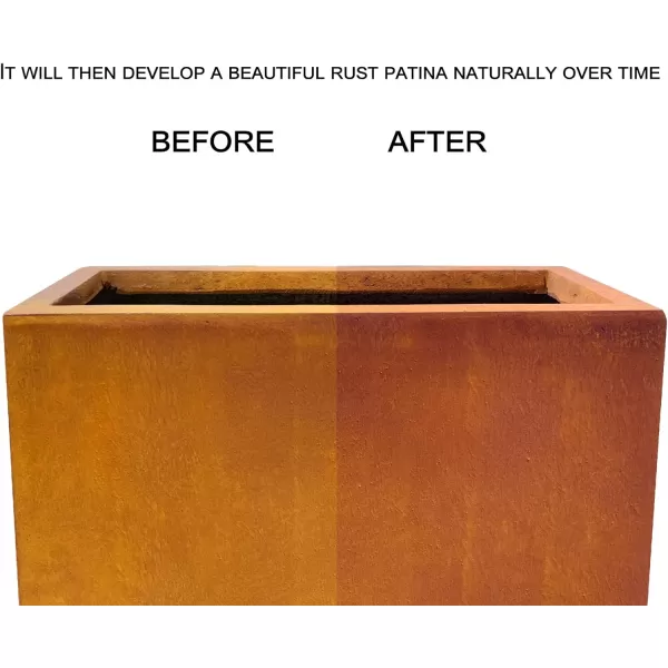 Kante 16 Inch Square Concrete Planter for Outdoor Indoor Home Patio Garden, Large Plant Pot with Drainage Hole and Rubber Plug, Charcoal