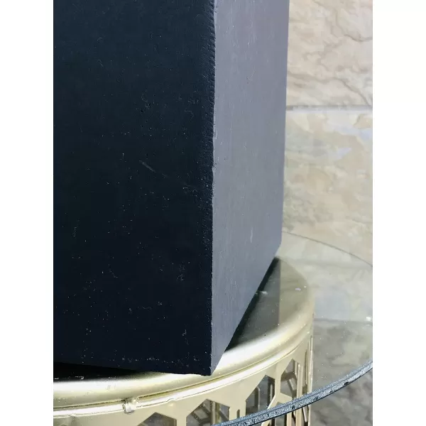 Kante 16 Inch Square Concrete Planter for Outdoor Indoor Home Patio Garden, Large Plant Pot with Drainage Hole and Rubber Plug, Charcoal