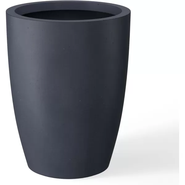 Kante 18.1" H Tall Round Concrete Planter for Outdoor Indoor, Modern Decorative Plant Pots with Drainage Hole &amp; Rubber Plug for Home &amp; Garden Pure White