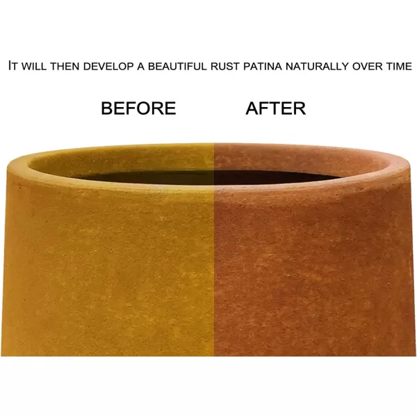 Kante 18.3", 15.3" and 12.4" D Cylindrical Charcoal Finish Lightweight Concrete Modern Planters  Outdoor Indoor Large Planter Pots with Drainage Holes for Patio, Backyard, Living Room