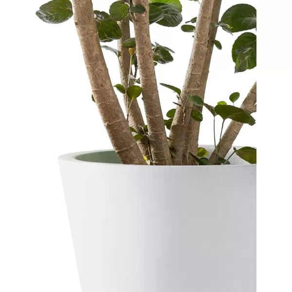 Kante 18.3", 15.3" and 12.4" D Cylindrical Charcoal Finish Lightweight Concrete Modern Planters  Outdoor Indoor Large Planter Pots with Drainage Holes for Patio, Backyard, Living Room