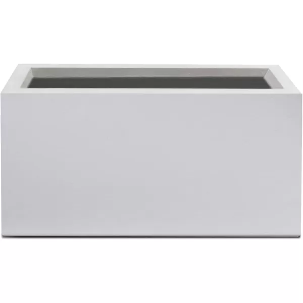 Kante 19.5" L Rectangular Concrete Planters, Outdoor Indoor Modern Plant Pot with Drainage Hole and Rubber Plug for Garden, Patio, Charcoal Finish