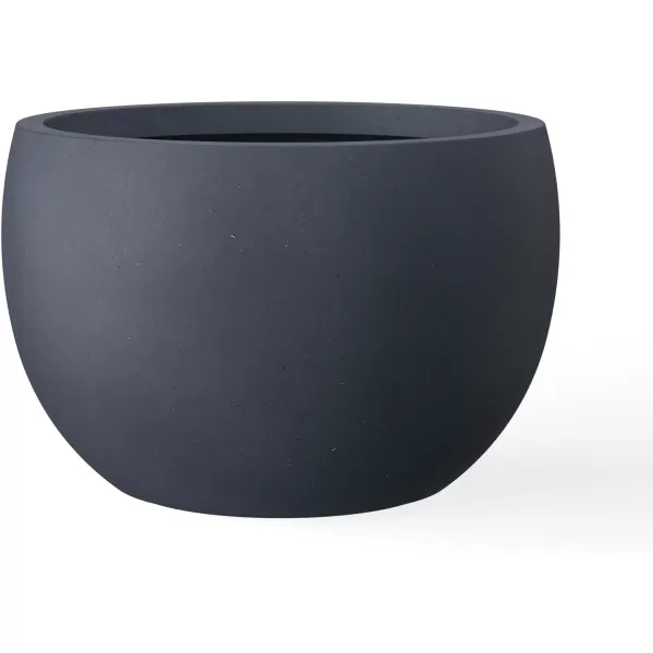 Kante 19.9",15.7",11.8" Dia Round Concrete Planter Set of 3, Outdoor/Indoor Large Bowl Plant Pots with Drainage Hole and Rubber Plug for Garden Patio Balcony Home, Pure White