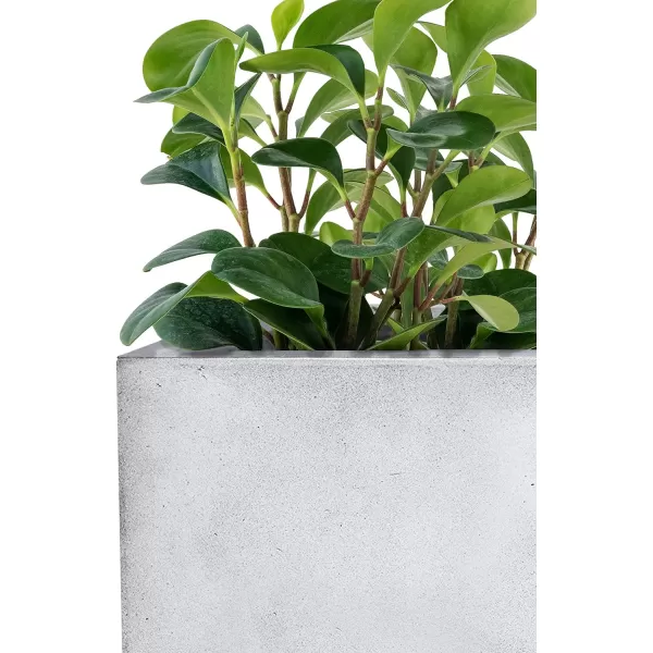 Kante 23.2" L Long Rectangular Concrete Planter, Large Outdoor Indoor Garden Pots with Drainage Hole and Rubber Plug, Charcoal