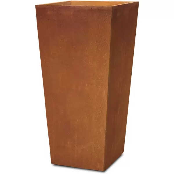 Kante 24.4",18.5",15.7" H Tall Tapered Concrete Planters , Large Outdoor Indoor Garden Pot with Drainage Hole and Rubber Plug, Modern Style for Home and Garden, Weathered Concrete Finish