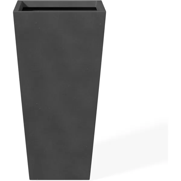 Kante 24.4",18.5",15.7" H Tall Tapered Concrete Planters , Large Outdoor Indoor Garden Pot with Drainage Hole and Rubber Plug, Modern Style for Home and Garden, Weathered Concrete Finish