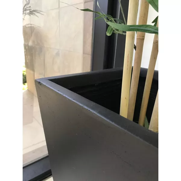 Kante 24.4",18.5",15.7" H Tall Tapered Concrete Planters , Large Outdoor Indoor Garden Pot with Drainage Hole and Rubber Plug, Modern Style for Home and Garden, Weathered Concrete Finish