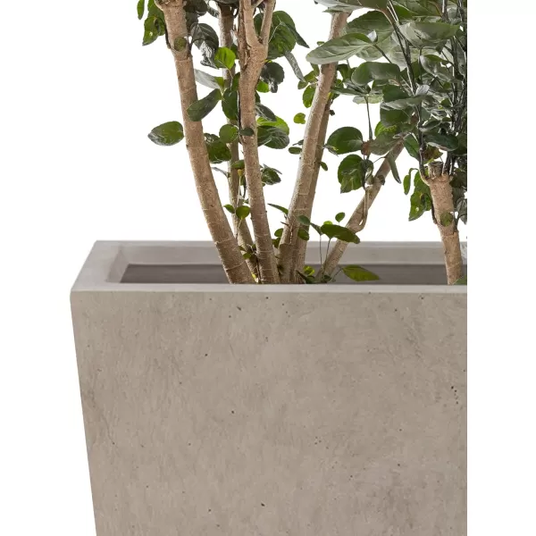 Kante 24.4",18.5",15.7" H Tall Tapered Concrete Planters , Large Outdoor Indoor Garden Pot with Drainage Hole and Rubber Plug, Modern Style for Home and Garden, Weathered Concrete Finish