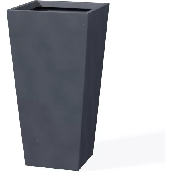 Kante 24.4",18.5",15.7" H Tall Tapered Concrete Planters , Large Outdoor Indoor Garden Pot with Drainage Hole and Rubber Plug, Modern Style for Home and Garden, Weathered Concrete Finish
