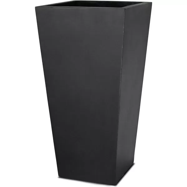 Kante 24.4",18.5",15.7" H Tall Tapered Concrete Planters , Large Outdoor Indoor Garden Pot with Drainage Hole and Rubber Plug, Modern Style for Home and Garden, Weathered Concrete Finish