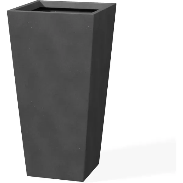 Kante 24.4",18.5",15.7" H Tall Tapered Concrete Planters , Large Outdoor Indoor Garden Pot with Drainage Hole and Rubber Plug, Modern Style for Home and Garden, Weathered Concrete Finish