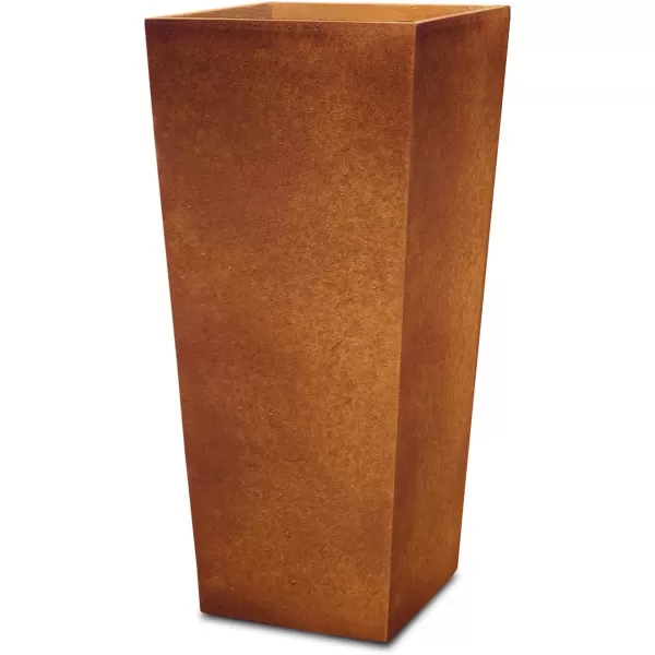 Kante 24.4",18.5",15.7" H Tall Tapered Concrete Planters , Large Outdoor Indoor Garden Pot with Drainage Hole and Rubber Plug, Modern Style for Home and Garden, Weathered Concrete Finish