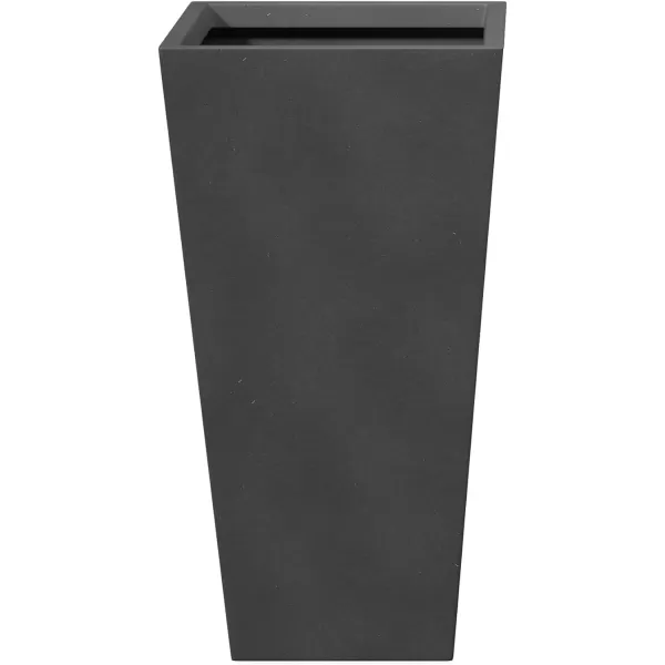 Kante 24.4",18.5",15.7" H Tall Tapered Concrete Planters , Large Outdoor Indoor Garden Pot with Drainage Hole and Rubber Plug, Modern Style for Home and Garden, Weathered Concrete Finish