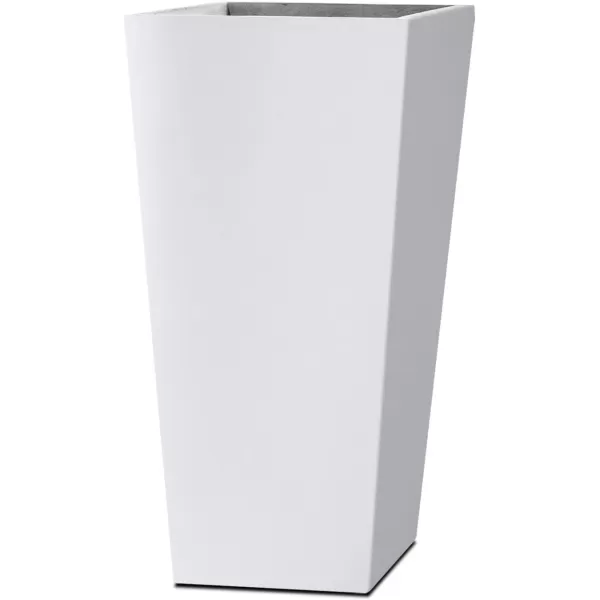 Kante 24.4",18.5",15.7" H Tall Tapered Concrete Planters , Large Outdoor Indoor Garden Pot with Drainage Hole and Rubber Plug, Modern Style for Home and Garden, Weathered Concrete Finish