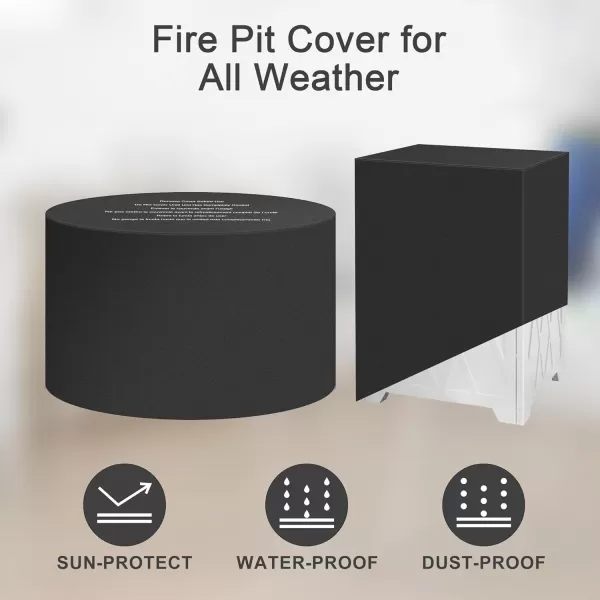 Kante 25 Inch Wide Round Texture Concrete and Metal Outdoor Eco-Friendly Smokeless 50,000 BTU Propane Gas Modern Fire Pit with Waterproof Cover,Biondo