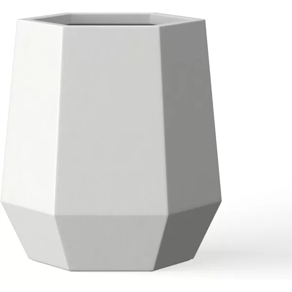 Kante Large Hexagon Concrete Planter, 11.8 Inch Tall Large Plant Pot with Drainage Hole and Rubber Plug for Outdoor Indoor Home Patio Garden White