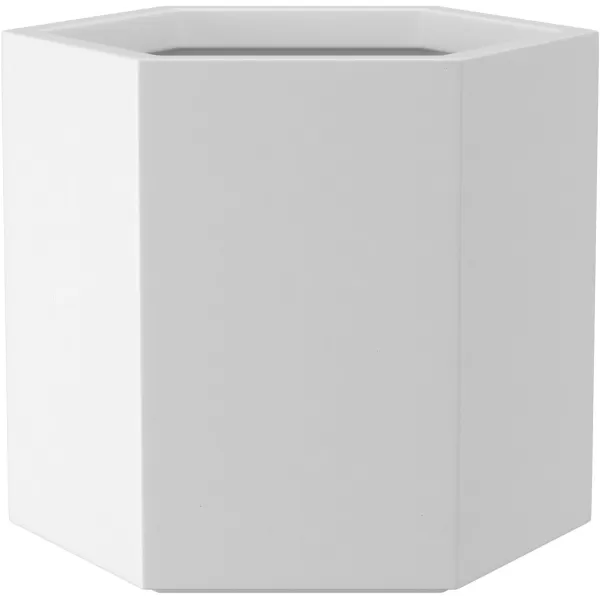 Kante Large Hexagon Concrete Planter, 11.8 Inch Tall Large Plant Pot with Drainage Hole and Rubber Plug for Outdoor Indoor Home Patio Garden White