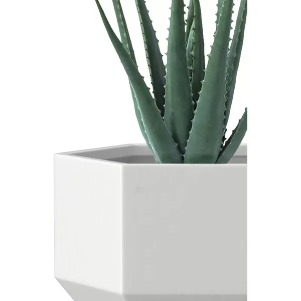 Kante Large Hexagon Concrete Planter, 11.8 Inch Tall Large Plant Pot with Drainage Hole and Rubber Plug for Outdoor Indoor Home Patio Garden White