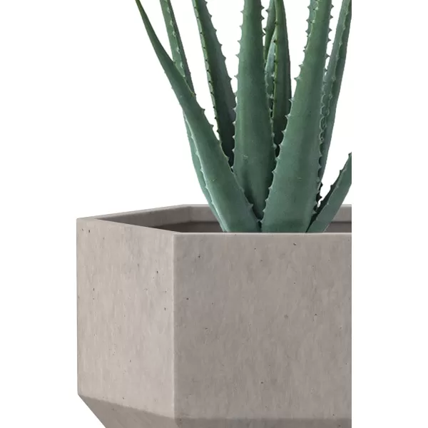 Kante Large Hexagon Concrete Planter, 11.8 Inch Tall Large Plant Pot with Drainage Hole and Rubber Plug for Outdoor Indoor Home Patio Garden White