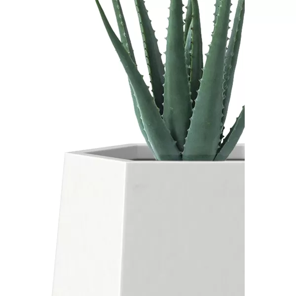 Kante Large Hexagon Concrete Planter, 11.8 Inch Tall Large Plant Pot with Drainage Hole and Rubber Plug for Outdoor Indoor Home Patio Garden White