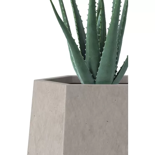 Kante Large Hexagon Concrete Planter, 11.8 Inch Tall Large Plant Pot with Drainage Hole and Rubber Plug for Outdoor Indoor Home Patio Garden White