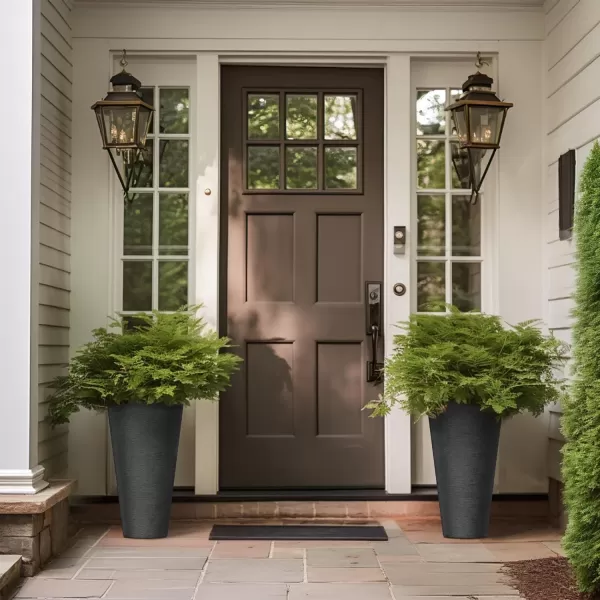 Kante Tall Round Planter Set of 2, 29" H Large Decorative Planter Pots for Outdoor Indoor Garden Patio Front Porch 