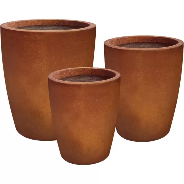 Kante 18.1" H Tall Round Concrete Planter for Outdoor Indoor, Modern Decorative Plant Pots with Drainage Hole &amp; Rubber Plug for Home &amp; Garden Pure White