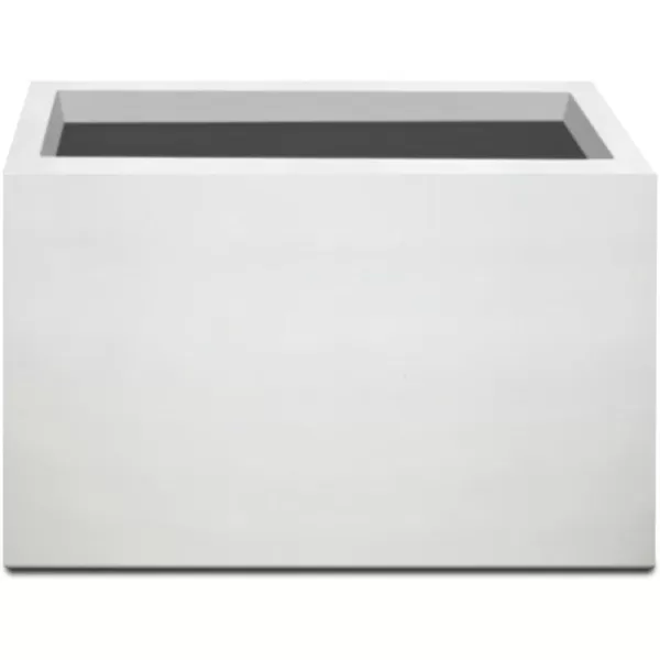 Kante 19.5" L Rectangular Concrete Planters, Outdoor Indoor Modern Plant Pot with Drainage Hole and Rubber Plug for Garden, Patio, Charcoal Finish