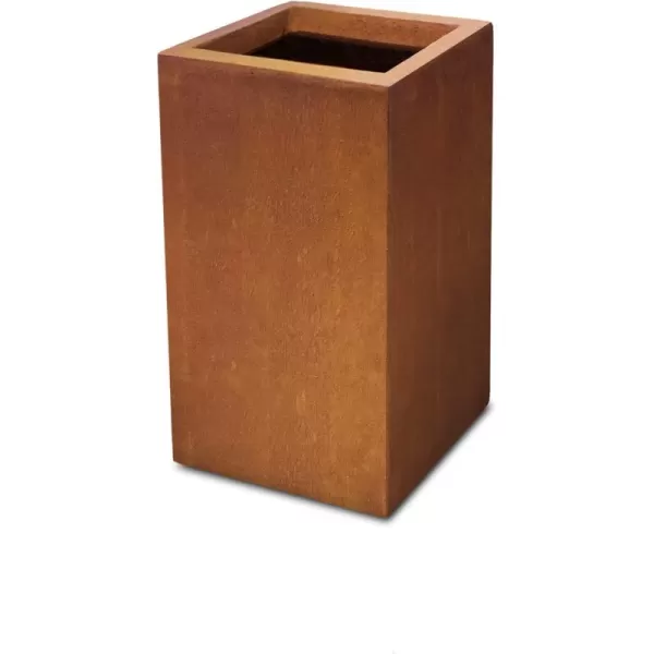 Kante 19.7" H Tall Rectangular Concrete Planter, Modern Square Diameter Plant Pot with Drainage Hole and Rubber Plug for Indoor Outdoor Home Patio Garden, Charcoal