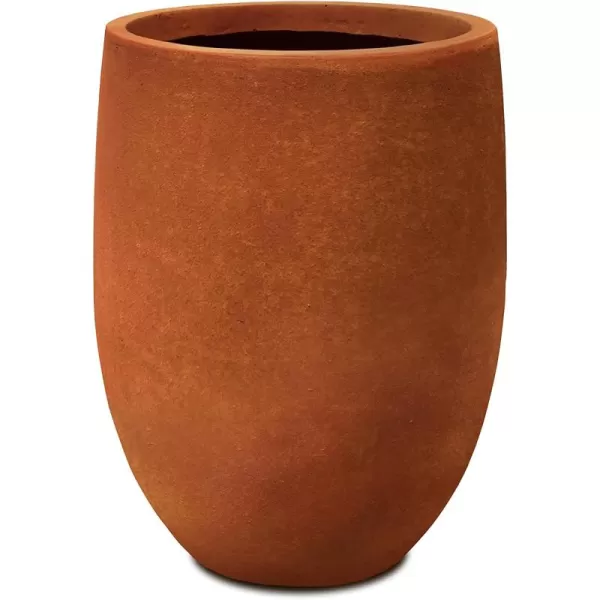 Kante 21.7" H Dark Gray Concrete Tall Planter, Large Outdoor Indoor Decorative Pot with Drainage Hole and Rubber Plug, Modern Round Style for Home and Garden