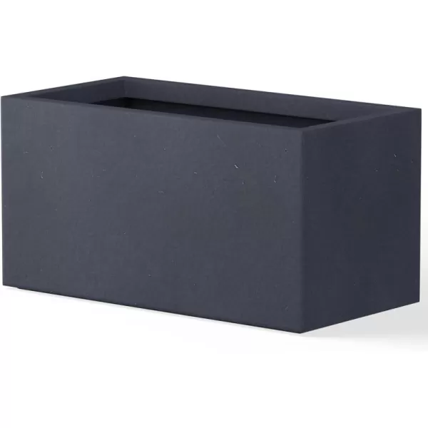 Kante 23.2" L Long Rectangular Concrete Planter, Large Outdoor Indoor Garden Pots with Drainage Hole and Rubber Plug, Charcoal