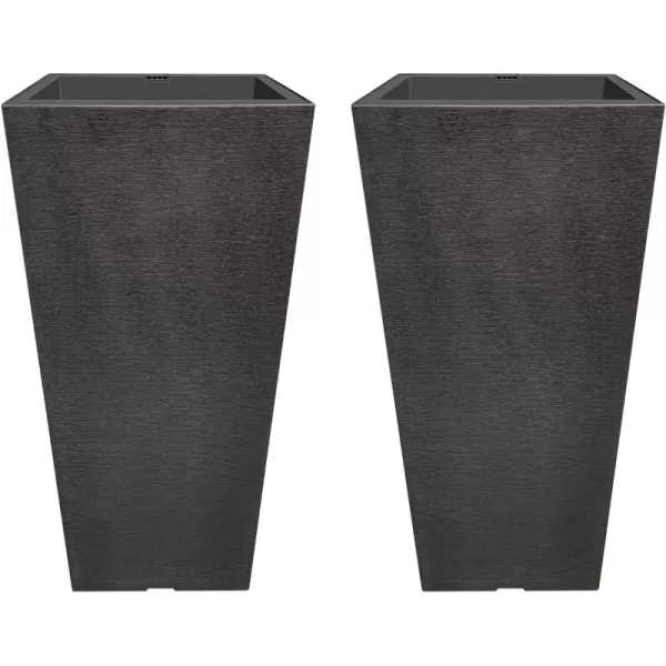 Kante 28 Inch Tall Planter Set of 2, Large Taper Planter for Outdoor Indoor Garden Patio Front Door 