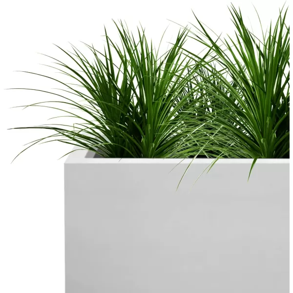 Kante 23.2" L Long Rectangular Concrete Planter, Large Outdoor Indoor Garden Pots with Drainage Hole and Rubber Plug, Charcoal