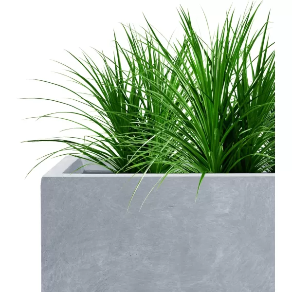 Kante 23.2" L Long Rectangular Concrete Planter, Large Outdoor Indoor Garden Pots with Drainage Hole and Rubber Plug, Charcoal